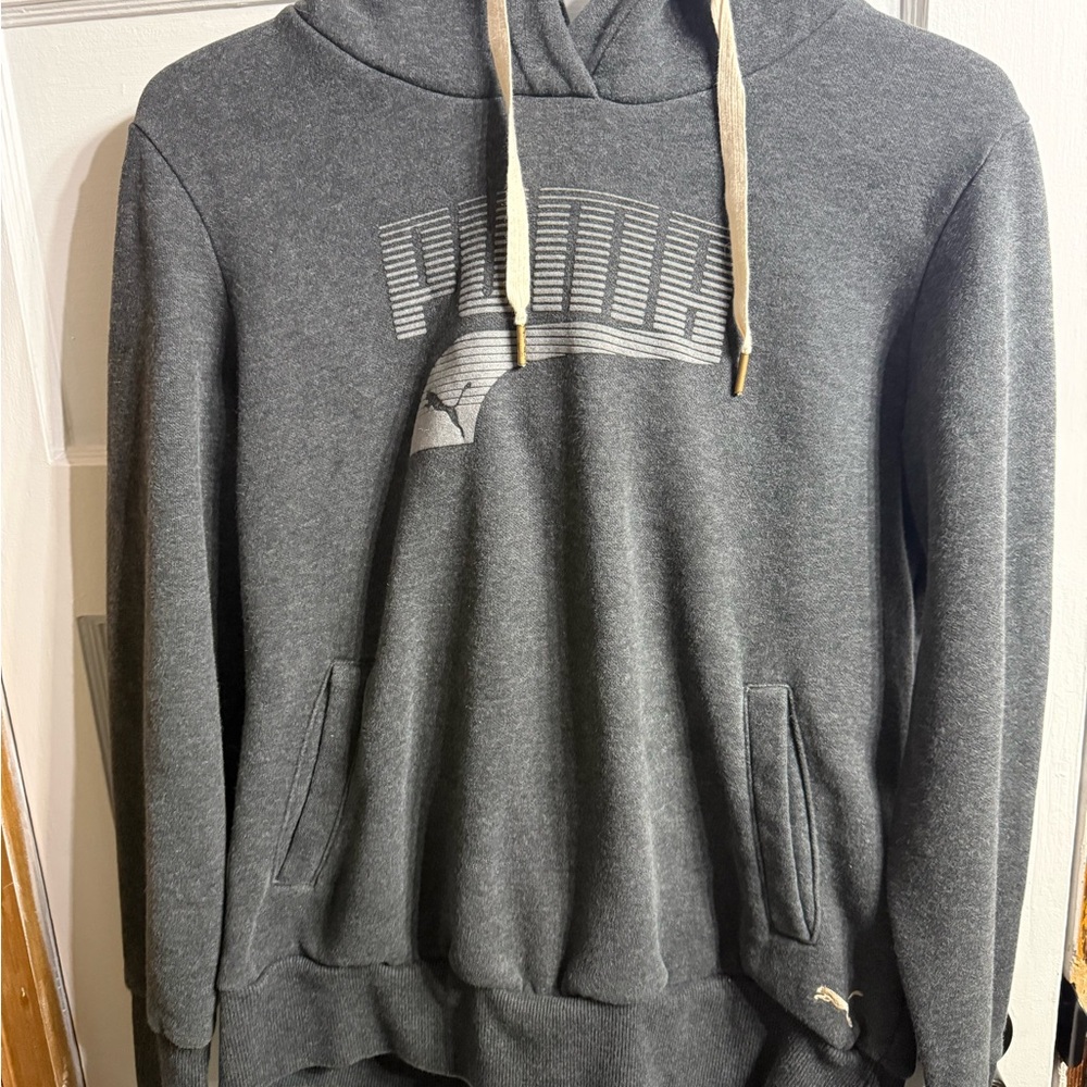 PUMA Men's Gray Hoodie Sweater